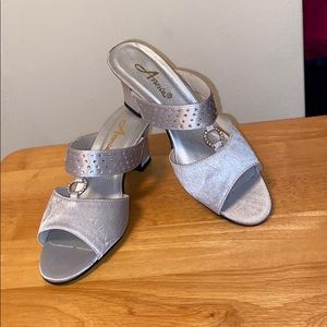Silver Dress Heels     New